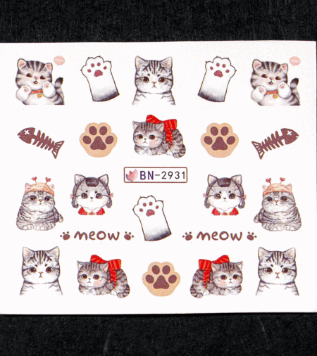 Wet Sticker Cats 2931