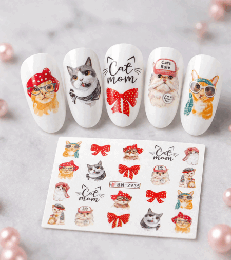 Wet Wasser Transfair Sticker Cats 2935