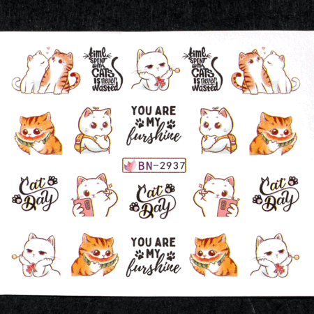 Wet Sticker Cats 2937