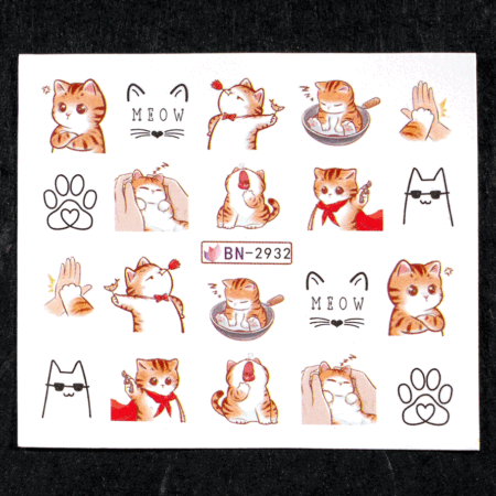 Wet Sticker Cats 2932