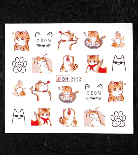 Wet Sticker Cats 2932