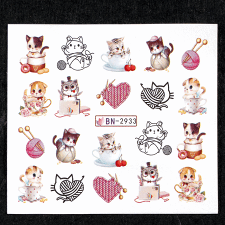 Wet Sticker Cats 2933