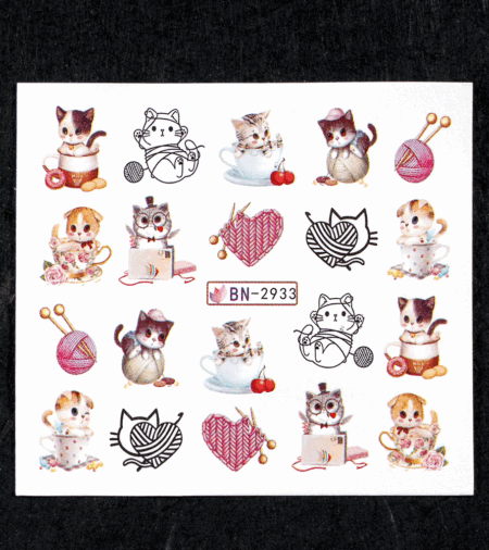 Wet Sticker Cats 2933