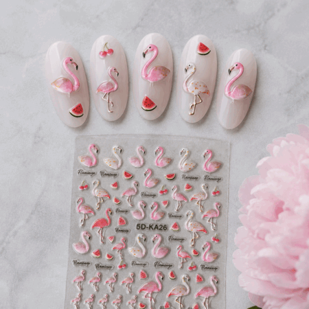 Nagelsticker 5D Flamingo