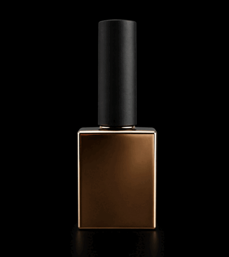 UV-Lack Flasche 15 ml aus Glas Gold