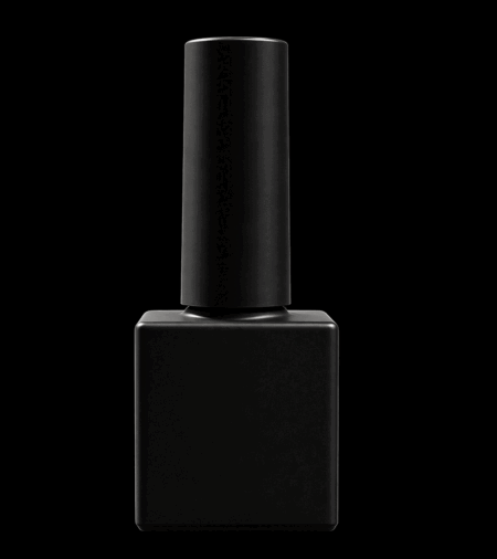 UV-Lack Flasche 15 ml aus Glas Schwarz