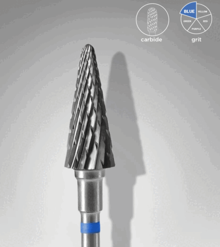 Staleks Hartmetallfräse "Kegel", blau 6mm