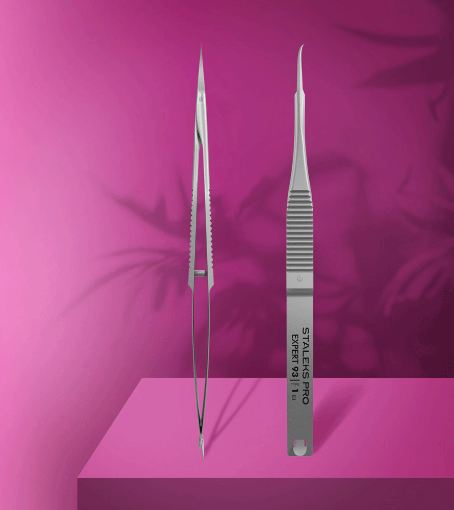 STALEKS EXPERT 93 TYPE 1 Professionelle Mikro-Schere für Nagelhaut mit Haken