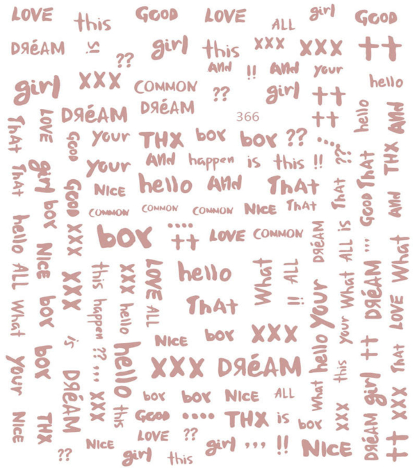 Sticker Schrift Rose 2