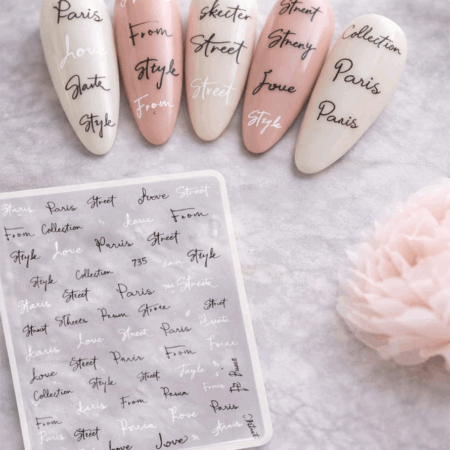 Nagelsticker Schrift schwarz
