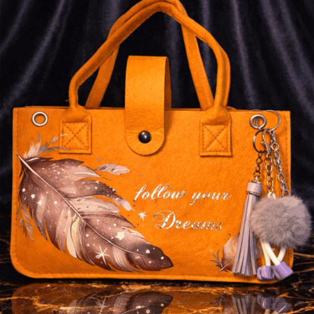 Design Handtaschen aus Filz follow your dreams