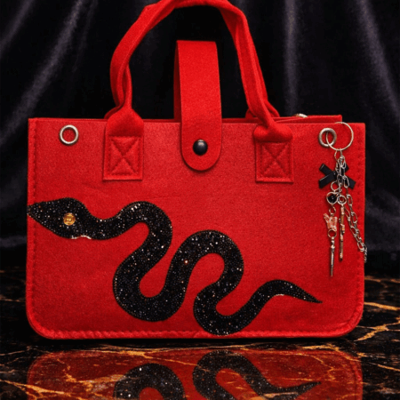 Design Handtaschen aus Filz Snake