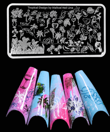 Stamping Platte Tropical Design