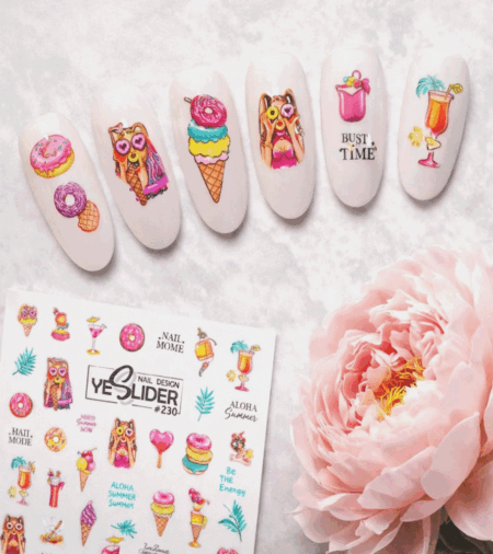 YES Slider 230 Nails Water Sticker